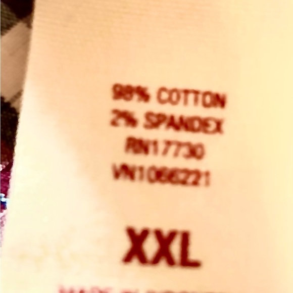 MOSSIMO Juniors Sz-XXL Button-up Top, Plaid-Not Flannel-Very Stretchy-Fitted Cut - Picture 10 of 13